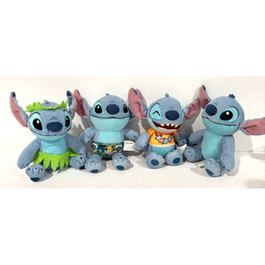 Disney Lilo Stitch Stuffed Plushes Lot Of 4